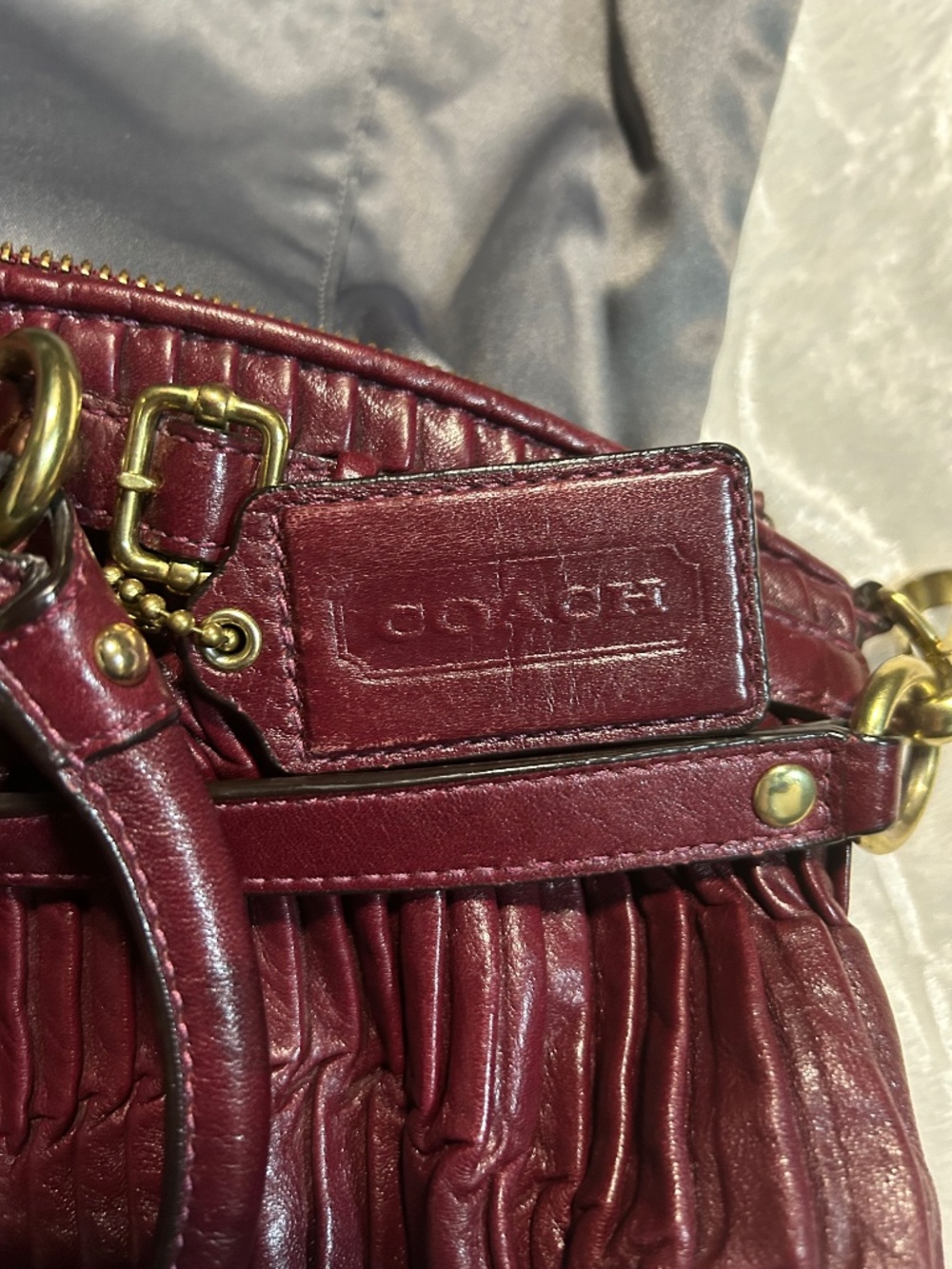 Coach Madison Lindsey matching set, Wallet & purse. Bordeaux/Burgundy color! - Picture 10 of 13